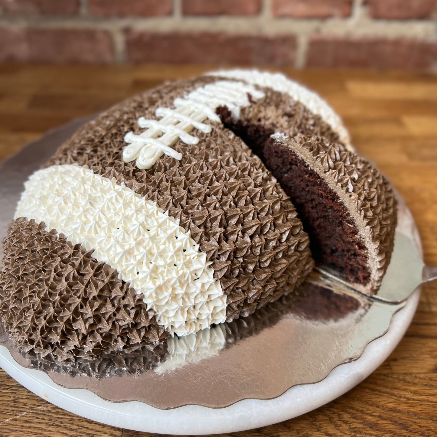 Chocolate Pudding Football Cake
