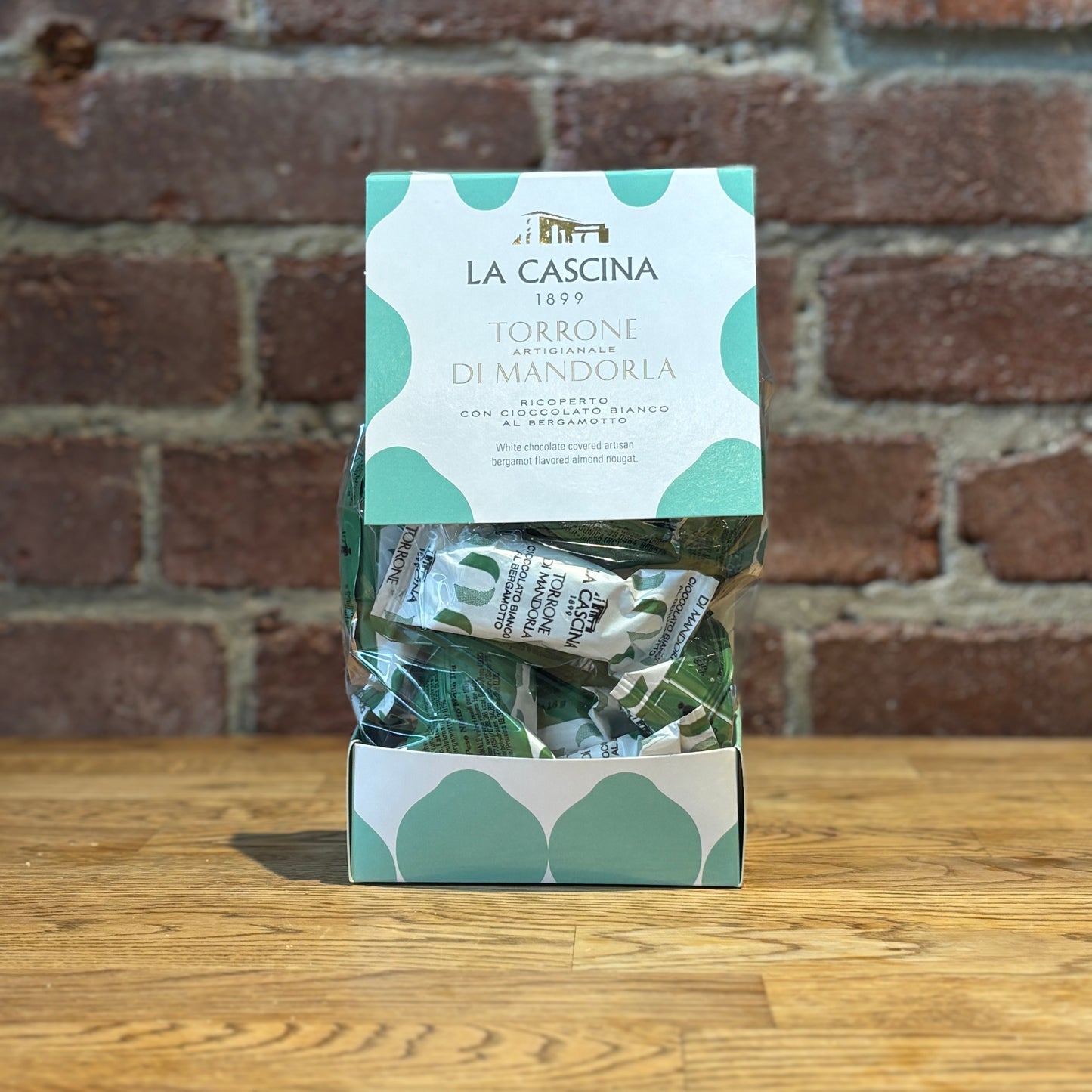 La Cascina Artisan Bergamot Almond Torrone with White Chocolate