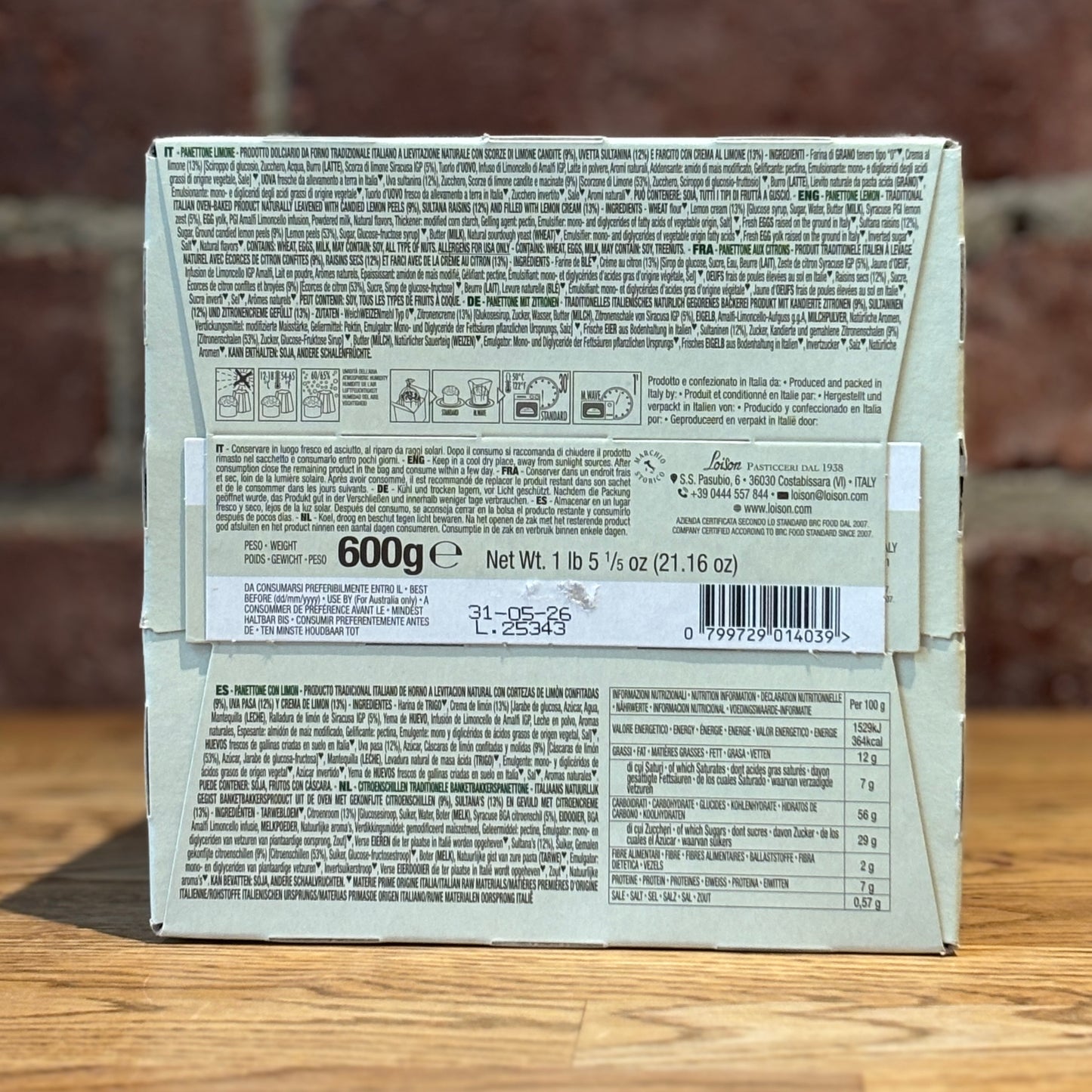 Loison Panettone Limone (Lemon)