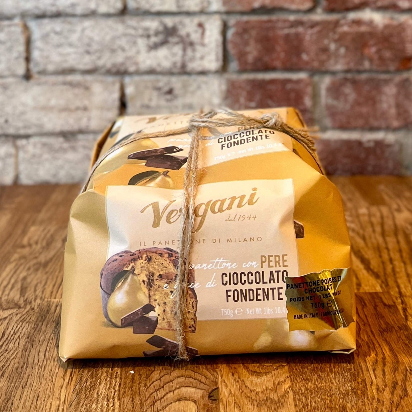 Vergani Dark Chocolate Pear Panettone