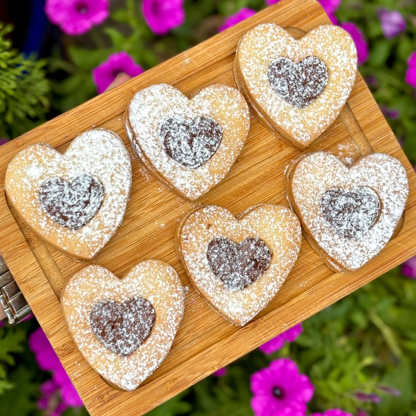 Nutella Butter Cookie Hearts