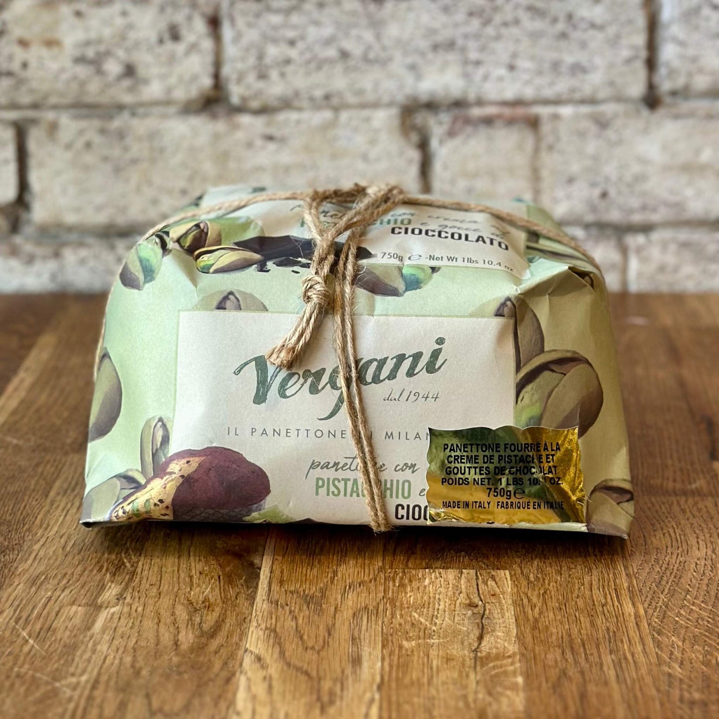 Vergani Chocolate Pistachio Panettone