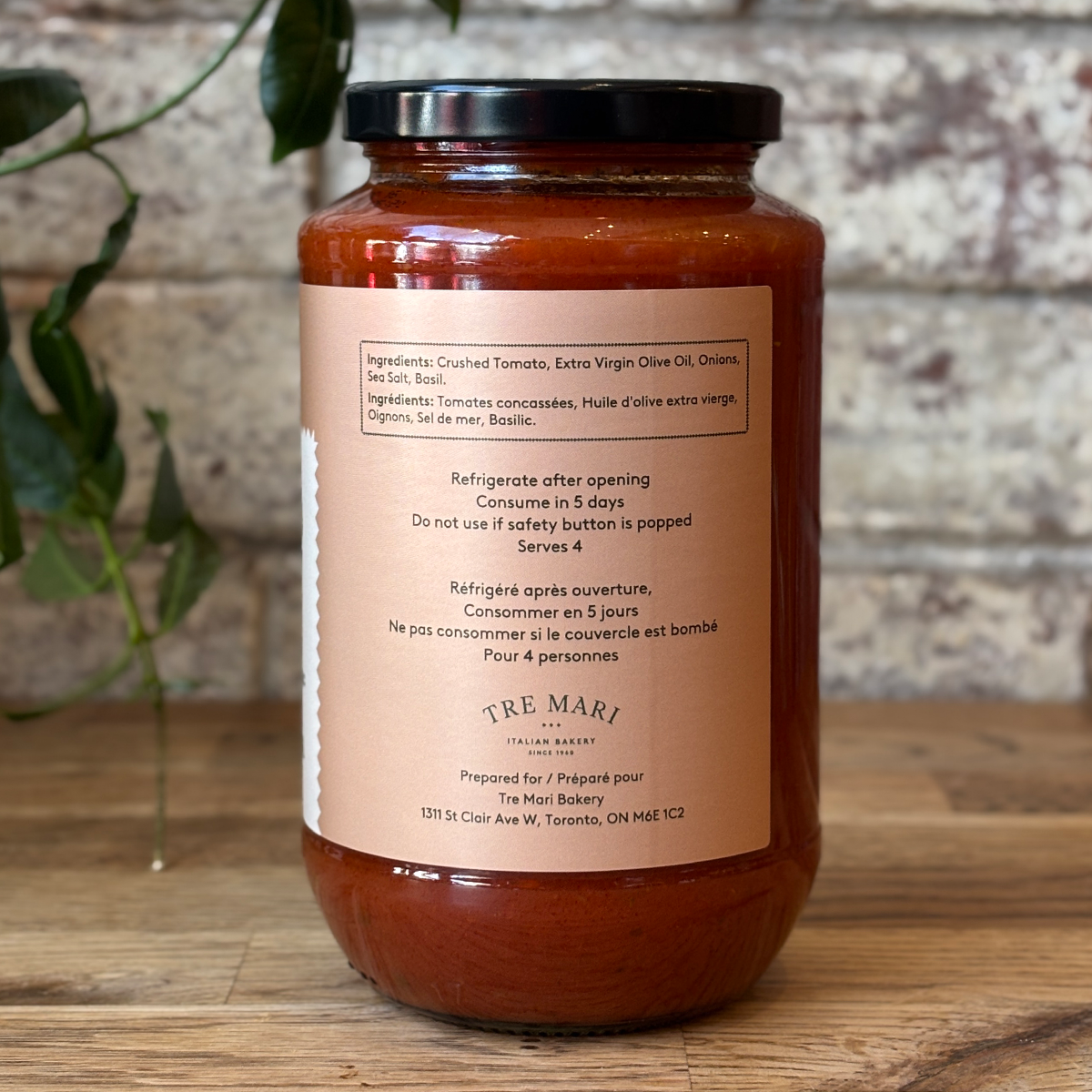 Tre Mari Tomato Basil Sauce