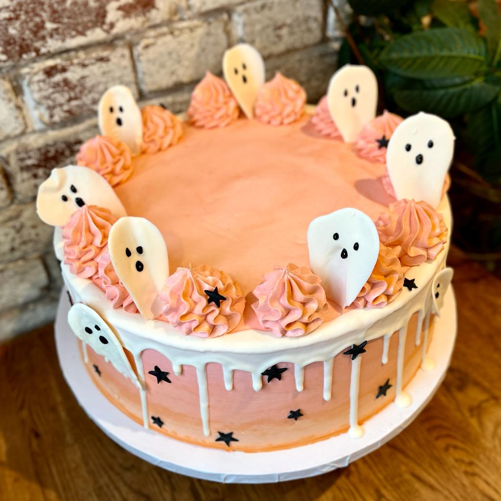 Ghostly Ganache Cake