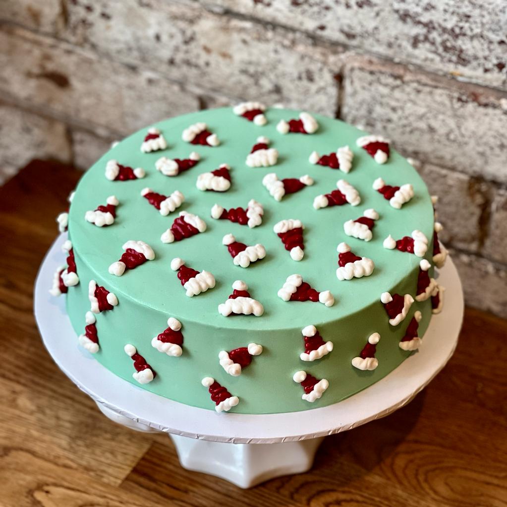 Santa Hat Wrapping Paper Cake