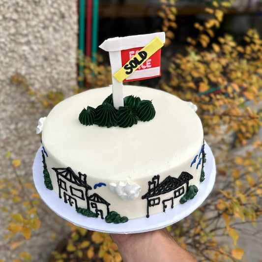 "SOLD" New Home Cake