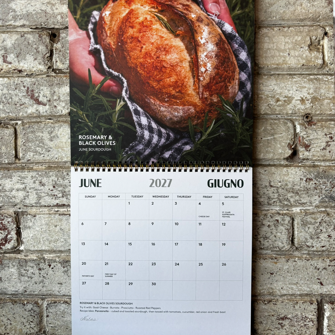 Sourdough Calendar 2027