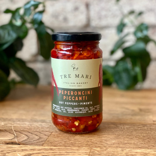 Tre Mari Pepperoncini Piccanti - Hot Peppers (170g)