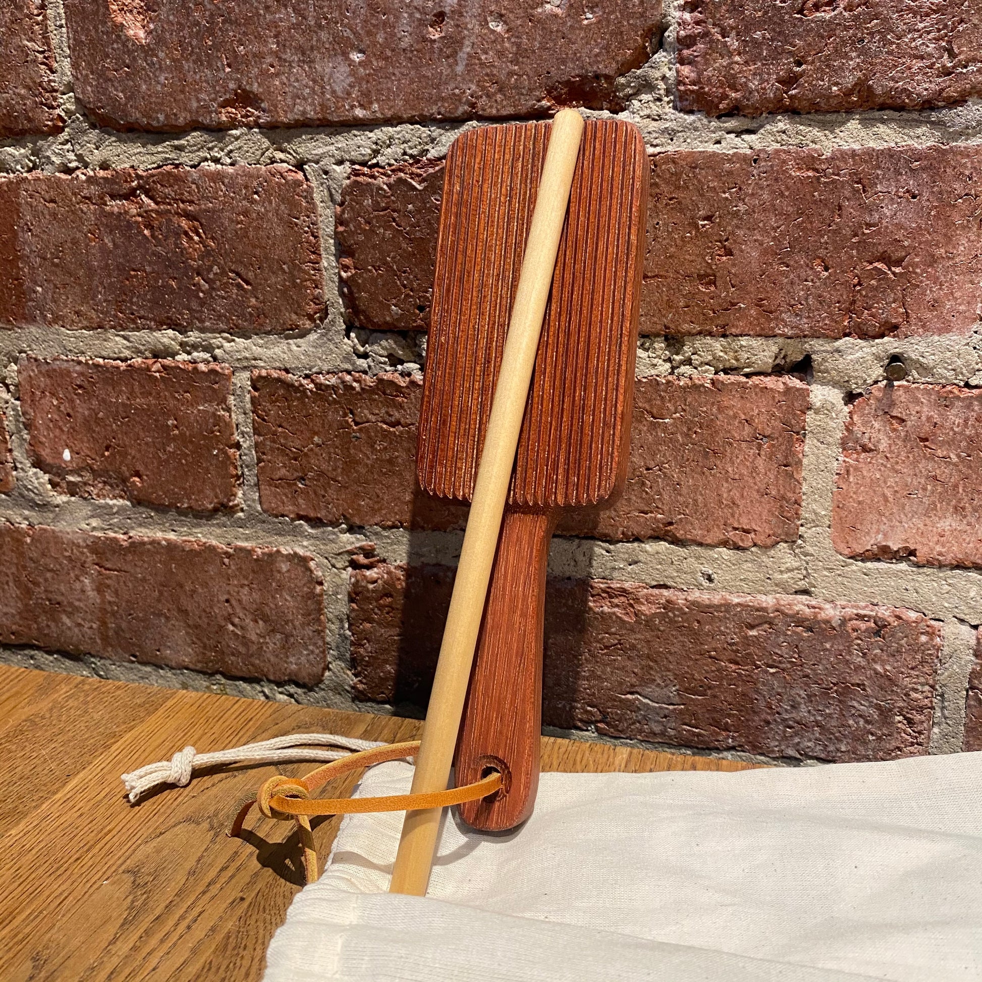 Pasta Making Tools - Gnocchi Paddle - Dark Wood