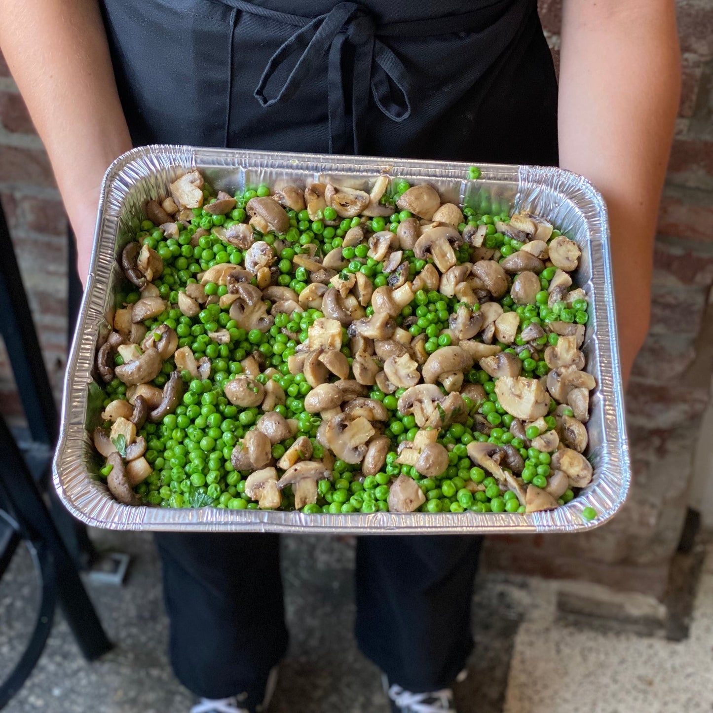 Peas and mushrooms