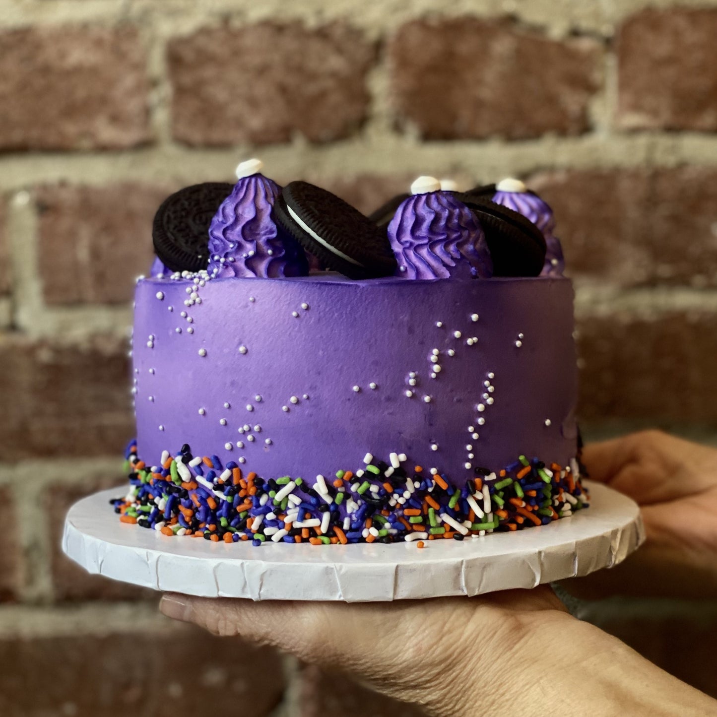 Purple Monster Oreo Cake