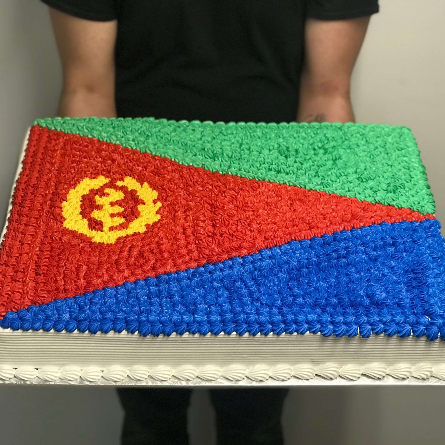 Eritrean flag sheet cake
