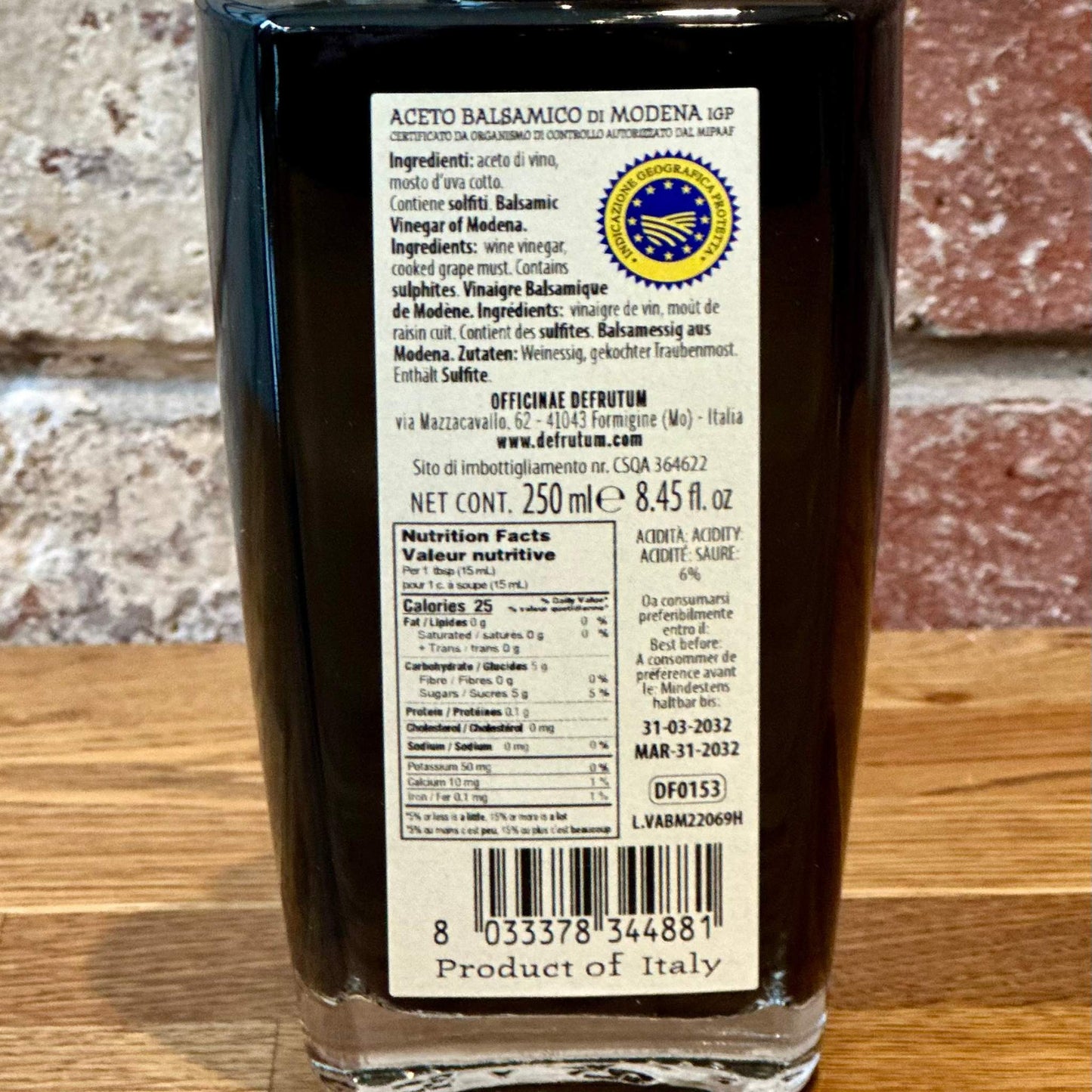 Balsamic Vinegar of Modena -250ml