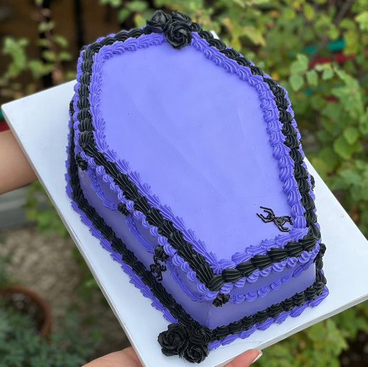 Purple coffin cake