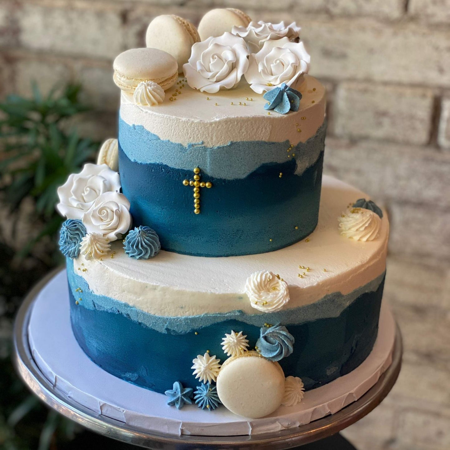 Two-Tier Communion Cake