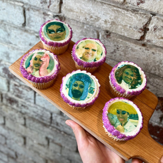 Drag Queens Cupcakes, Custom Image (Box of 6)
