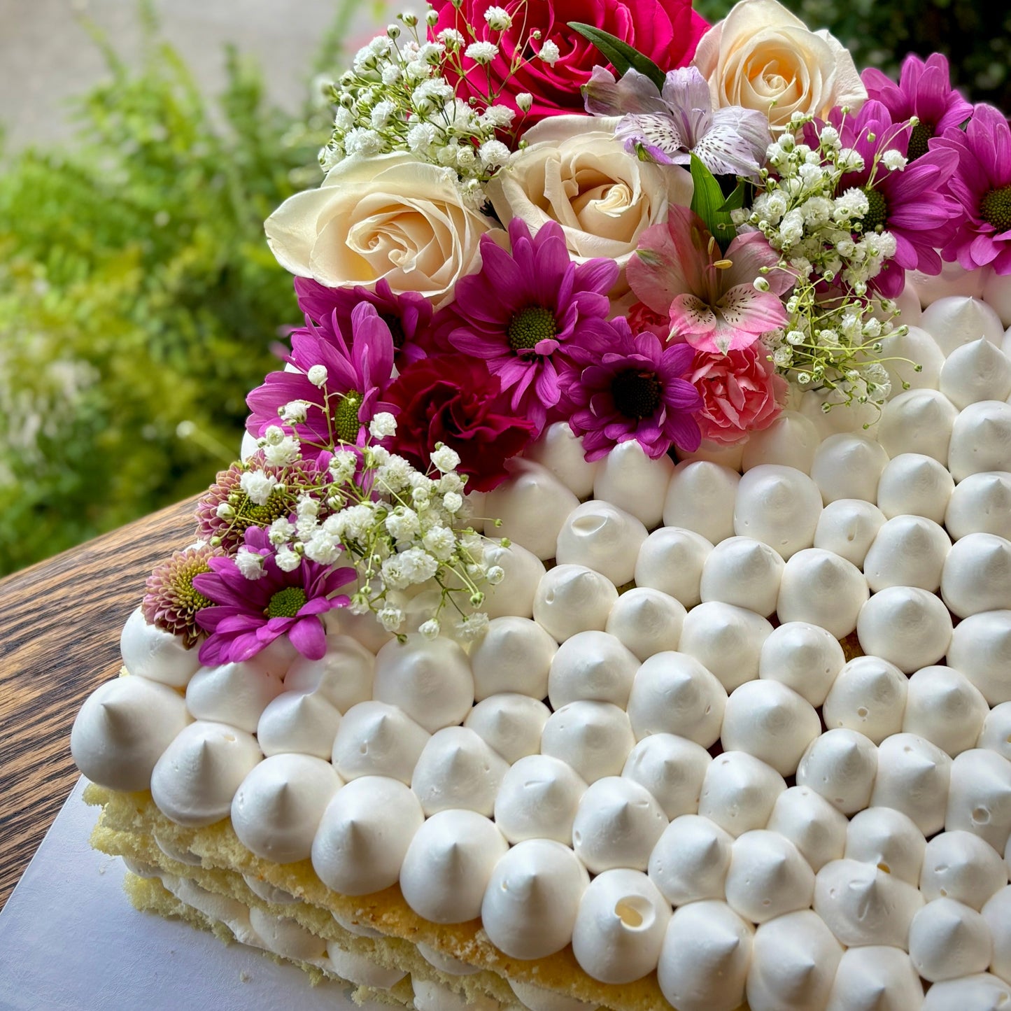 Floral Dollop Wedding Sheet Cake