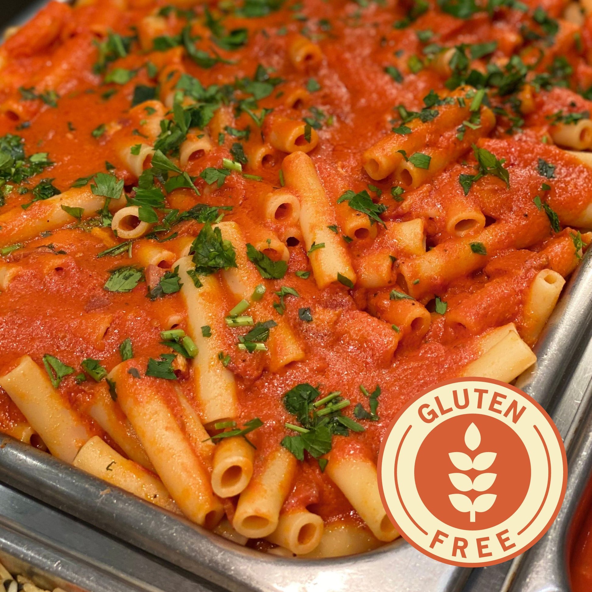 Gluten Free Rigatoni in Tomato Sauce