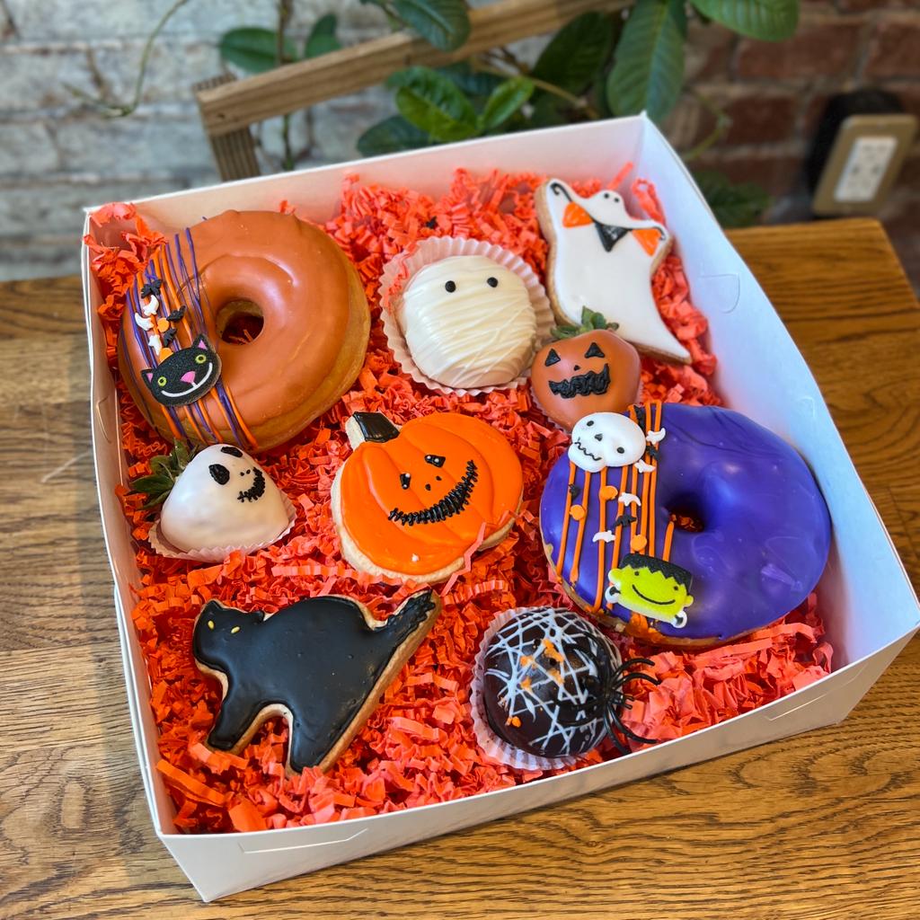 Halloween-themed treats gift box