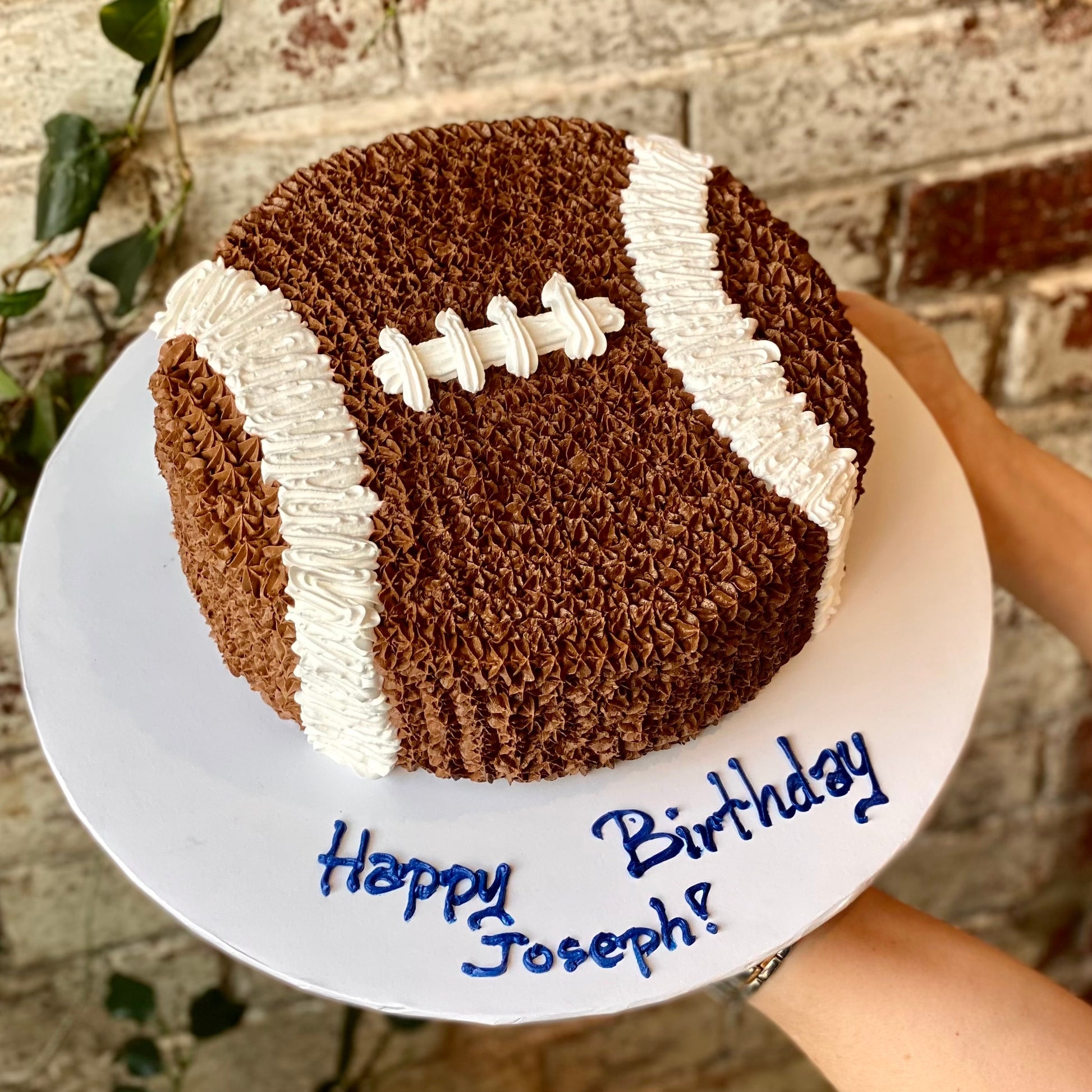 Cake that looks like a football