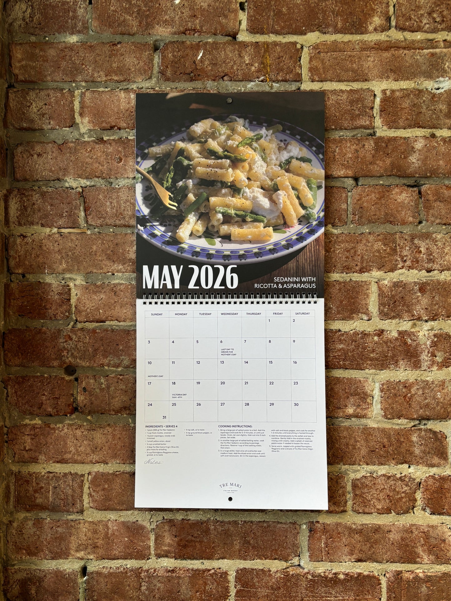 Pasta Calendar 2026