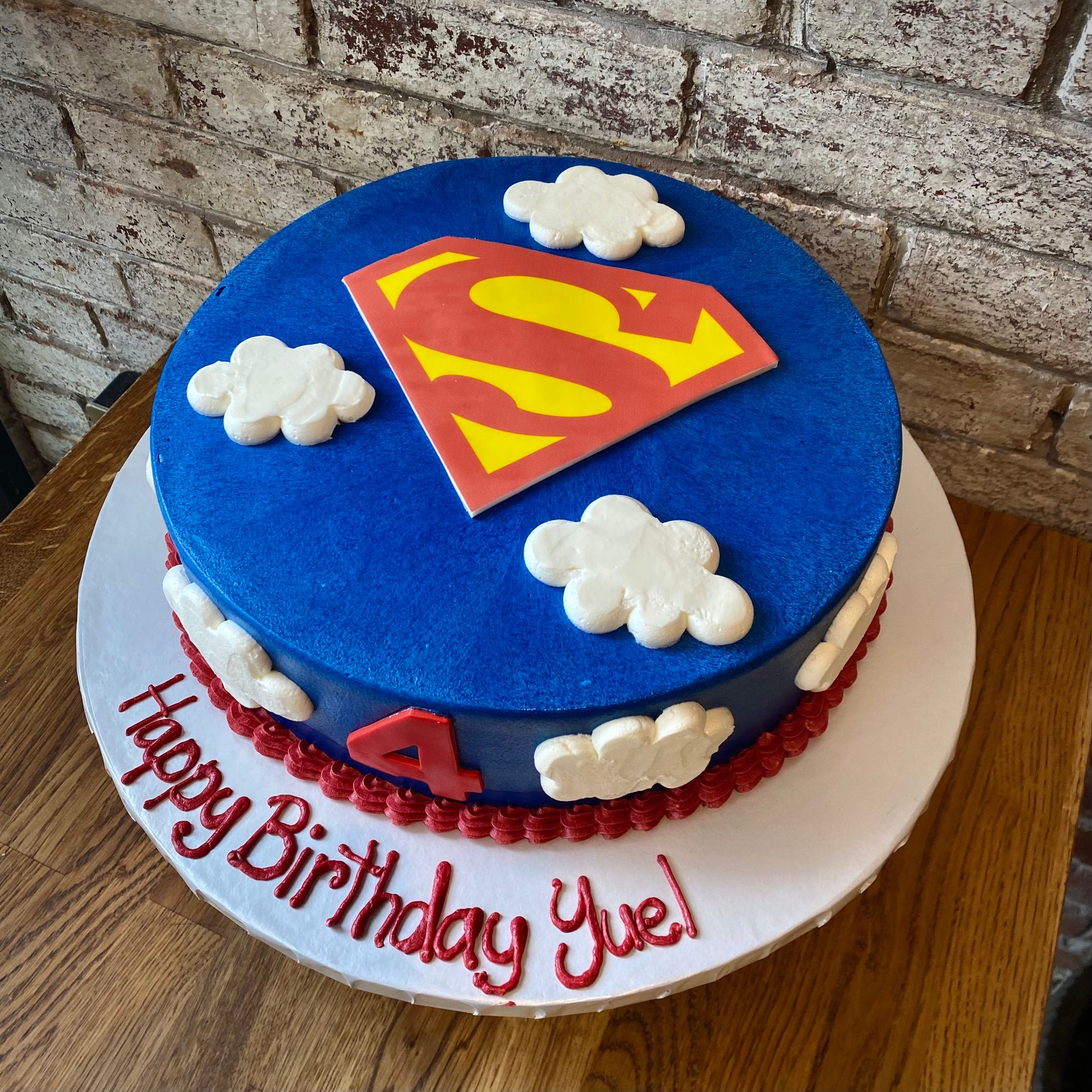 Superman cake for kid's birthday