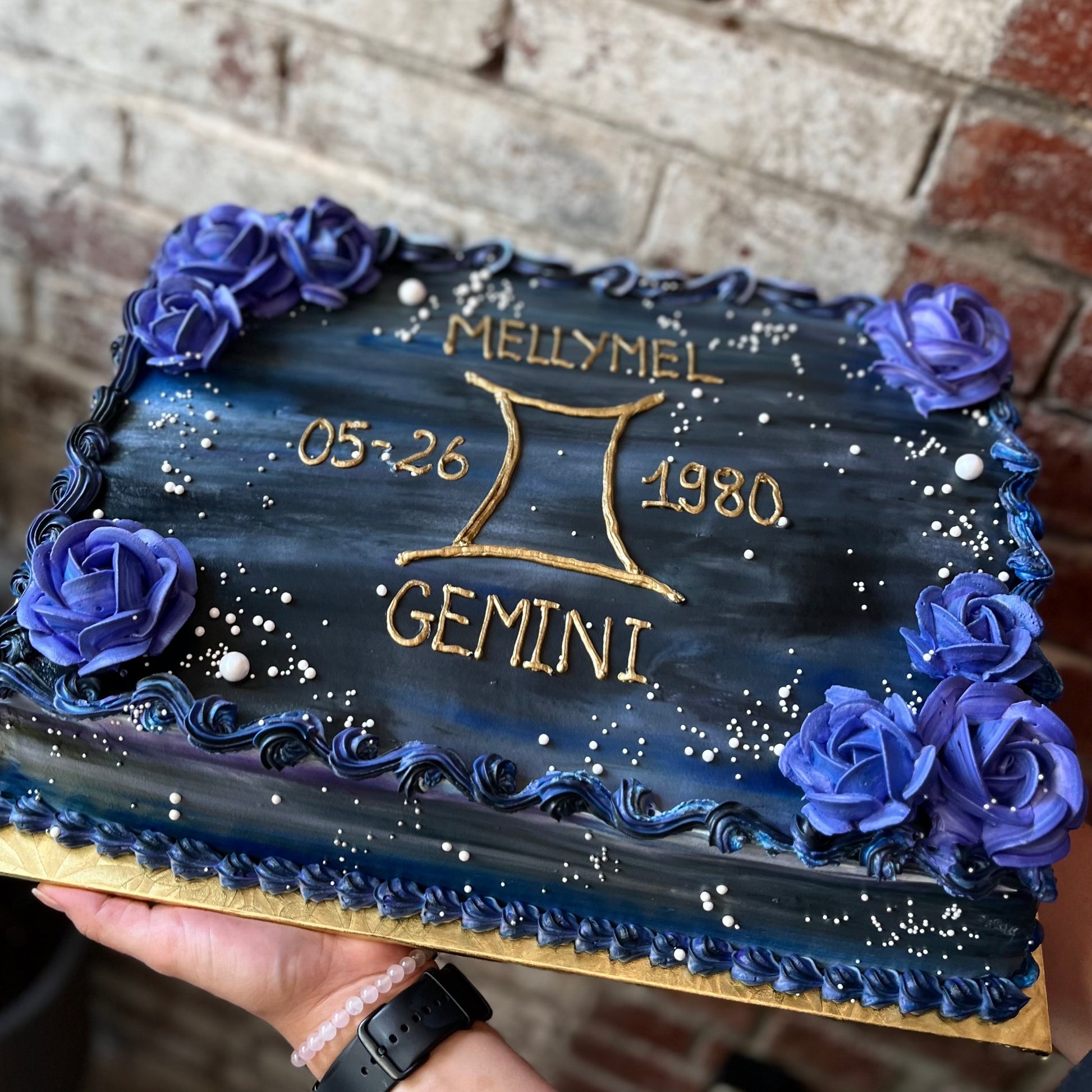 Zodiac themed sheet cake