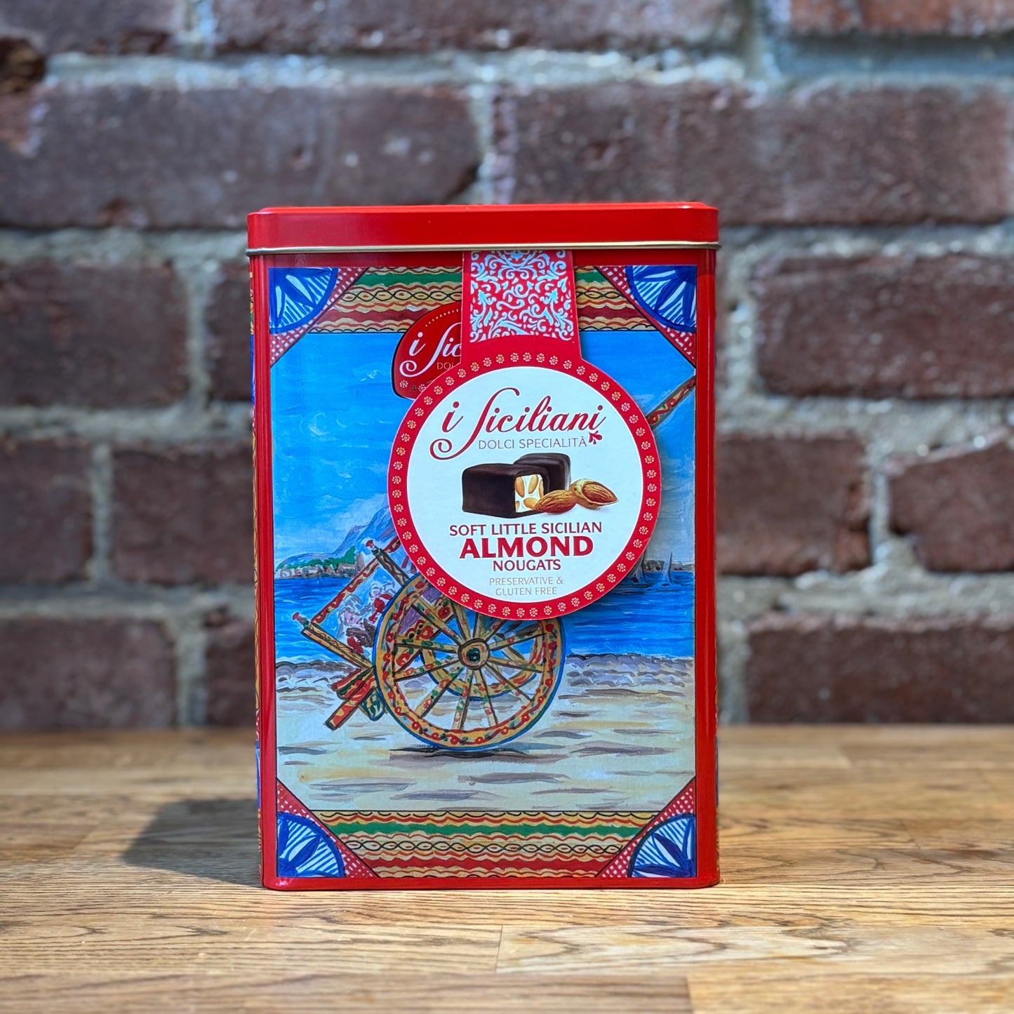 Dolgam Soft Little Sicilian Almond Nougats in Tin Gift Box