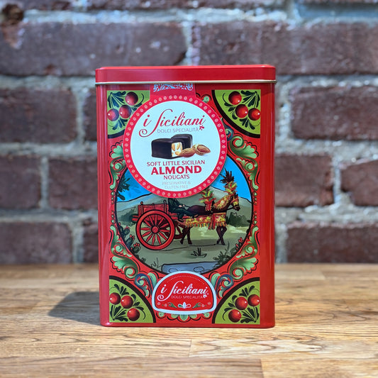 Dolgam Soft Little Sicilian Almond Nougats in Tin Gift Box