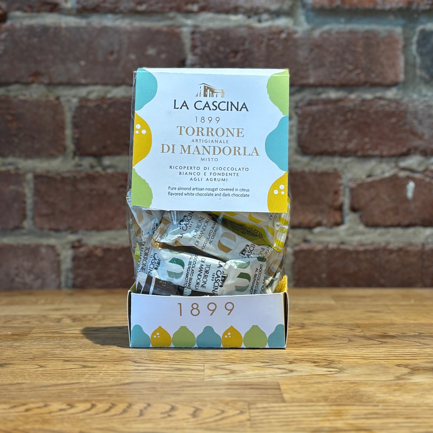 La Cascina Artisan Almond Torrone with Citrus White & Dark Chocolate