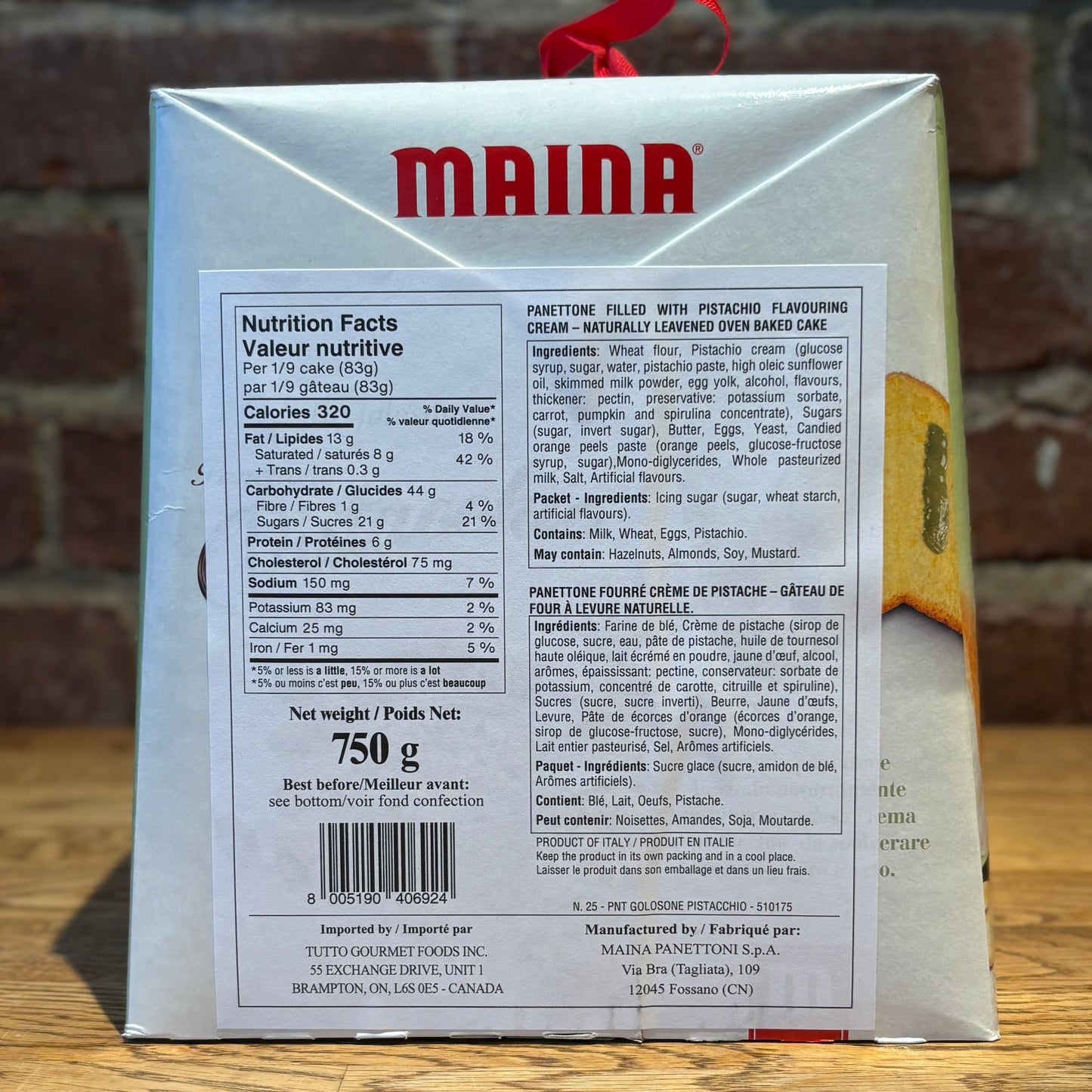 Maina Panettone Pistacchio