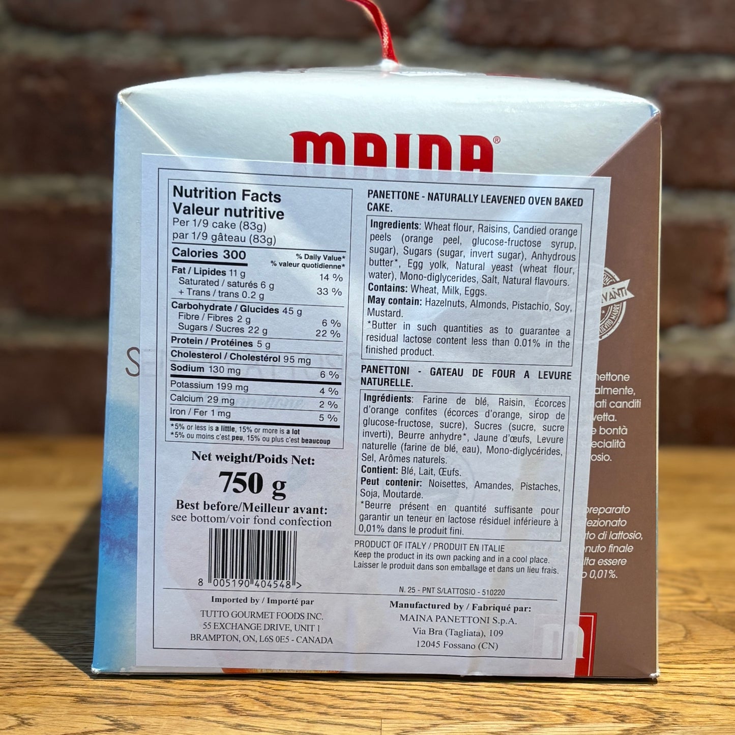 Maina Senza Lattosio Il Panettone (Lactose Free)