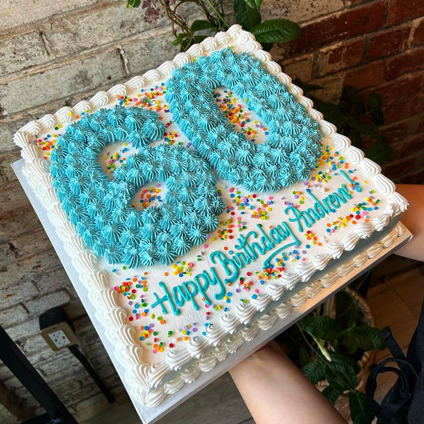 Birthday cake with number 60