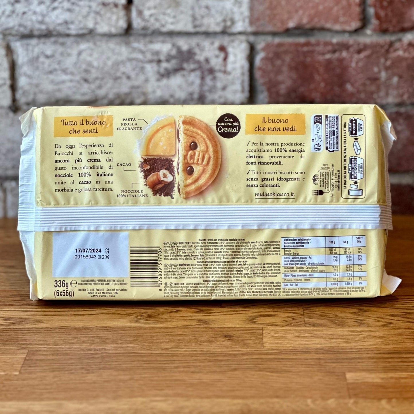 Baiocchi Cookies - Mulino Bianco - 336g