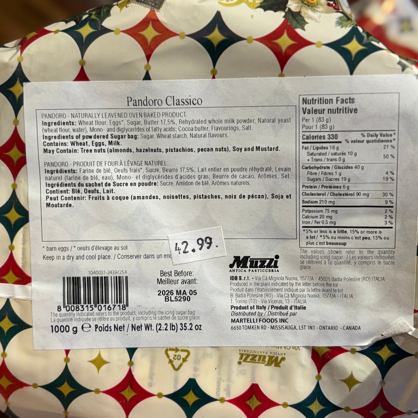 Muzzi Pandoro Classico