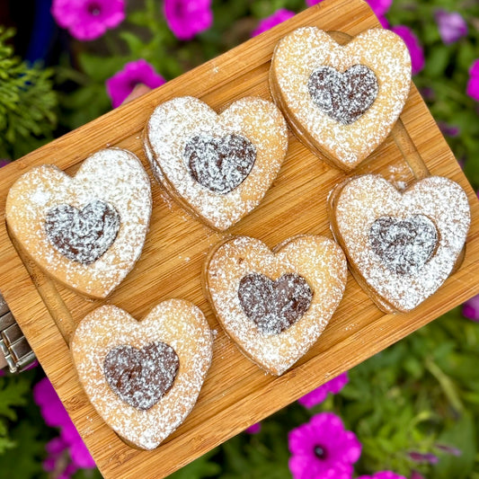 Nutella Butter Cookie Hearts