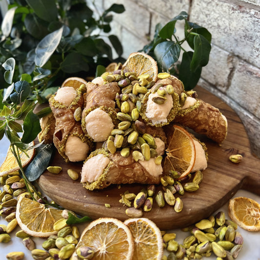 Orange Ricotta with Pistachio Ganache Cannoli (August Only)