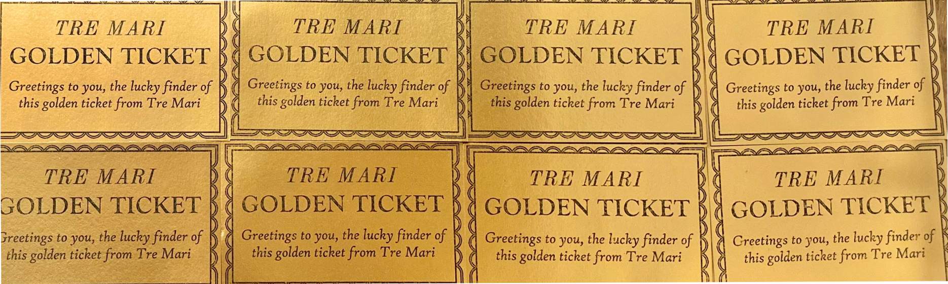 Tre Mari Golden Ticket Contest