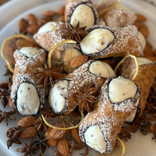Roasted Almonds, Lemon, Anise, Sweet Wine Ricotta Cannoli (November Only)