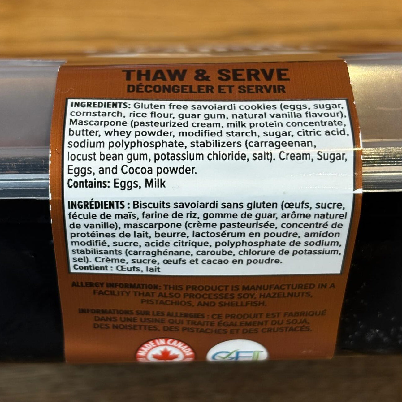 Tiramisu (Gluten Free)