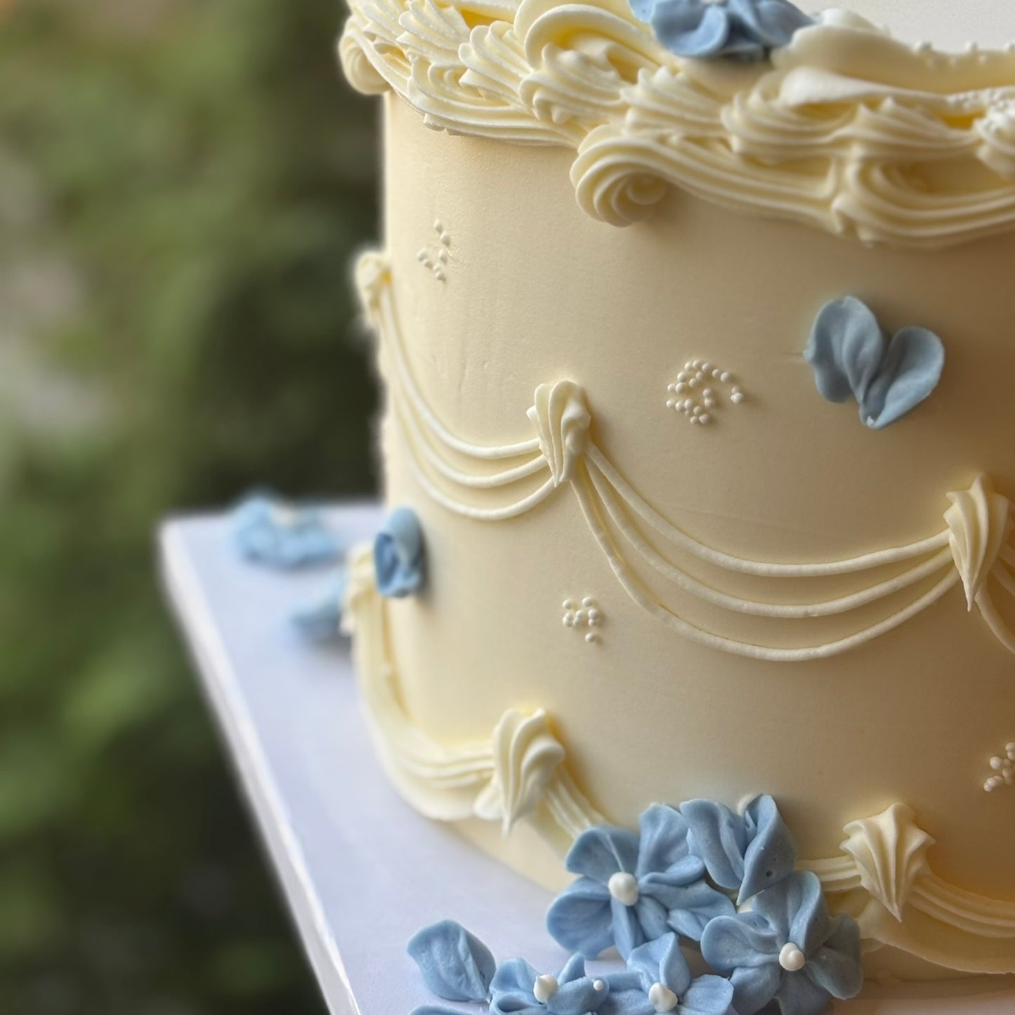 Something Blue Wedding Cake