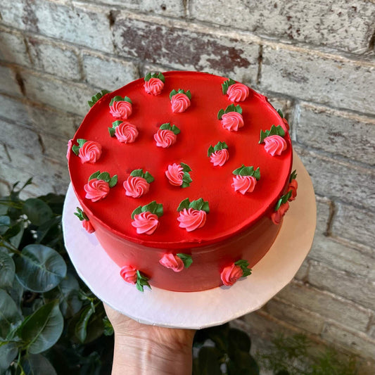 Rosette Covered Cake