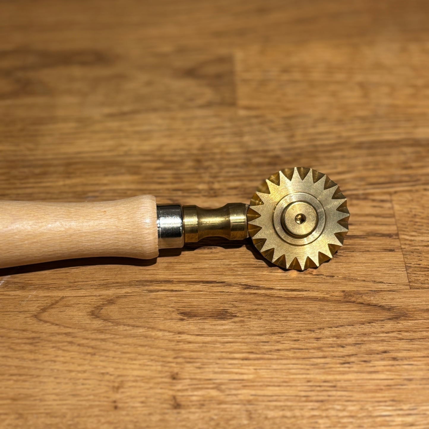 Brass Pasta Cutter (Beech Wood Handles)