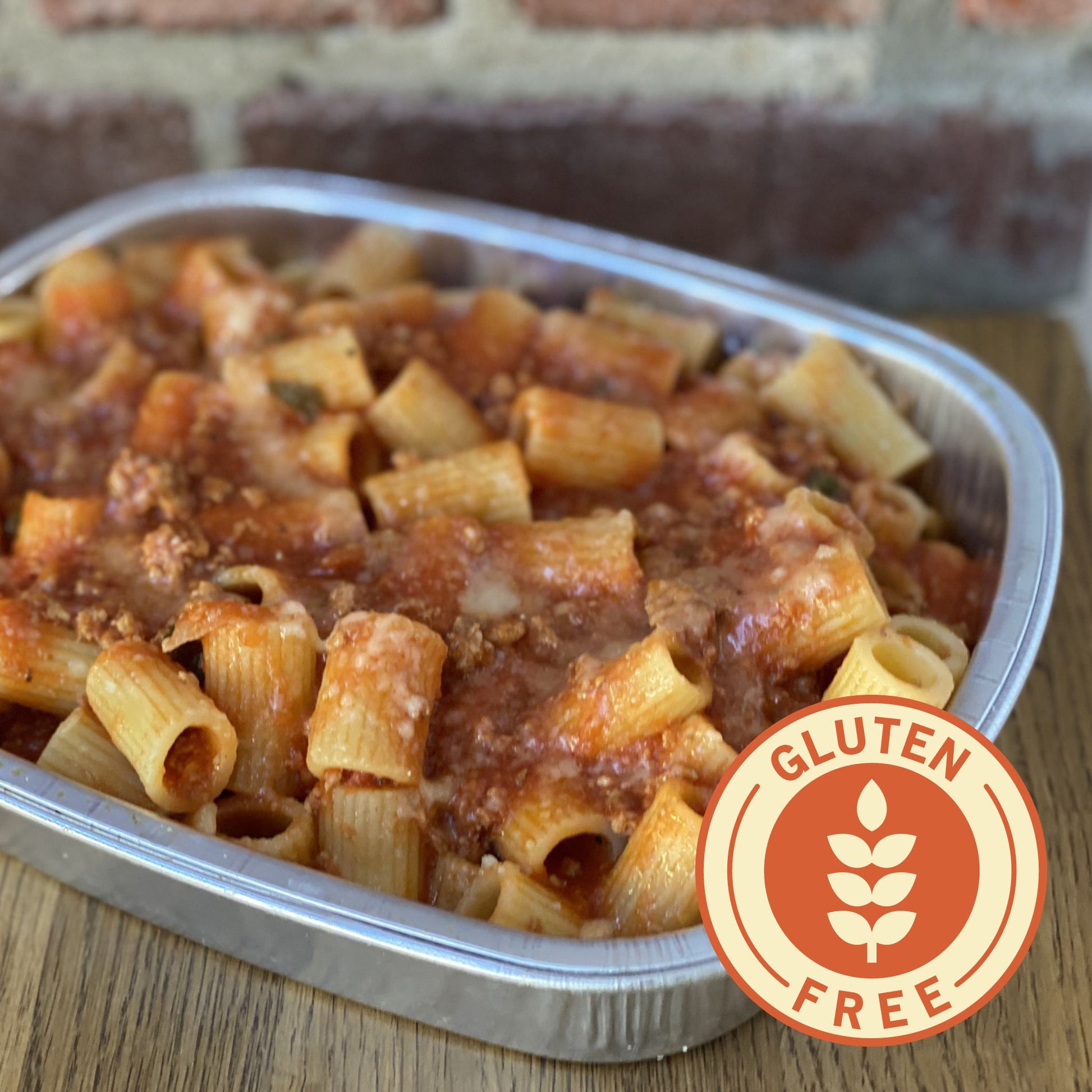 Gluten Free Rigatoni In Bolognese Sauce
