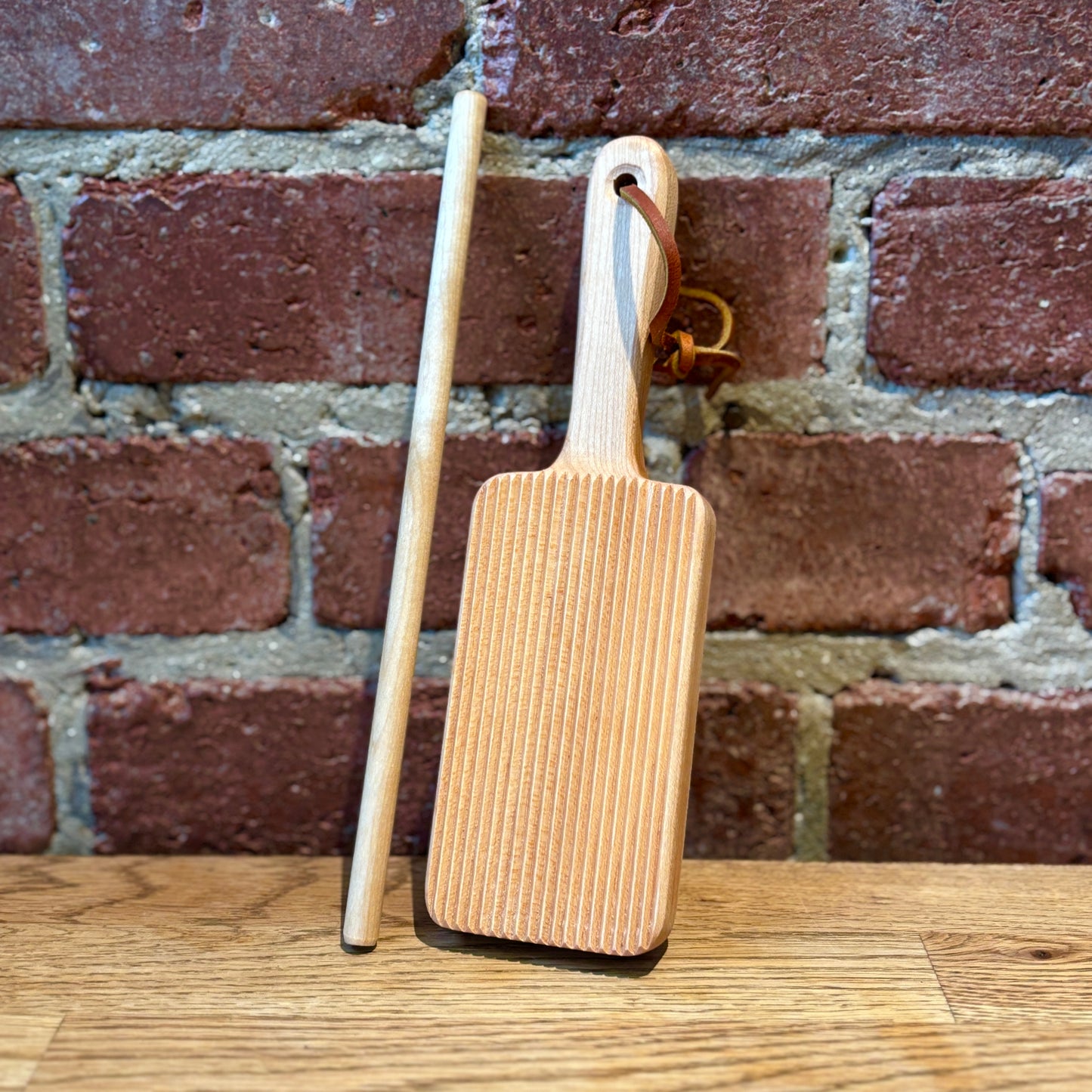 Pasta Making Tools - Gnocchi Paddle & Wooden Dowel Set