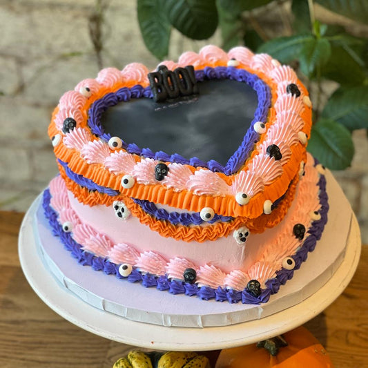 Halloween heart shaped cake