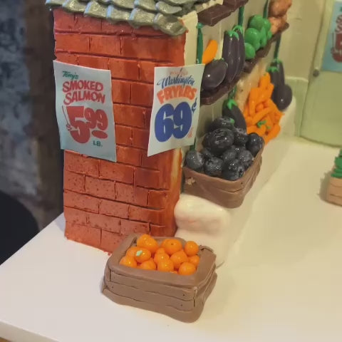 Diorama cake of the famous scene from Seinfeld