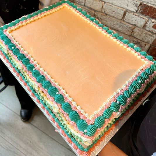 Retro design sheet cake