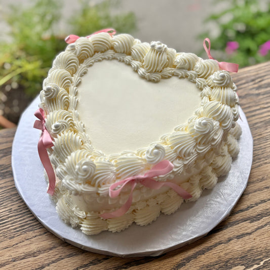 Heart Ribbon Cake