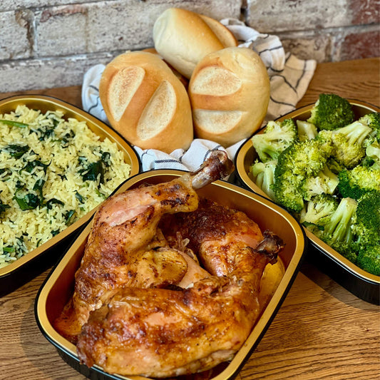 Roasted Chicken Leg Dinner for 4